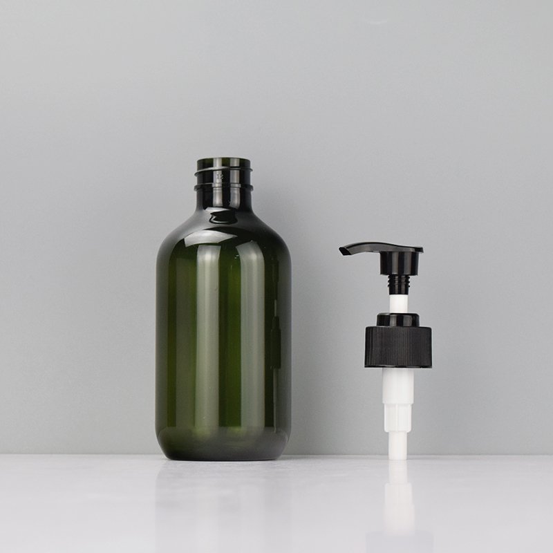 Green amber 300ml 500ml shampoo and conditioner shower gel packaging bottles 500ml PET empty plastic bottle