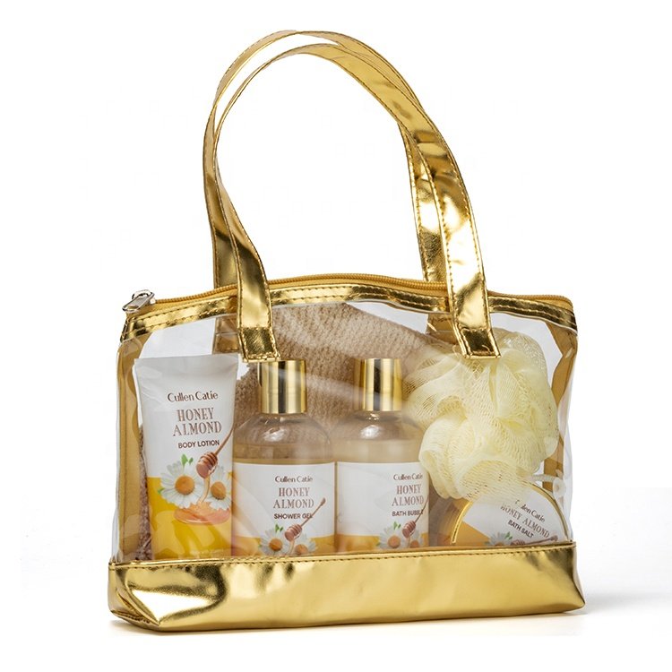 Honey Fragrance Bag Valentine's Day OEM Wholesale Shower Bath Gel Hair Shampoo Cleansing Skin Care Whitening Body Wash Set