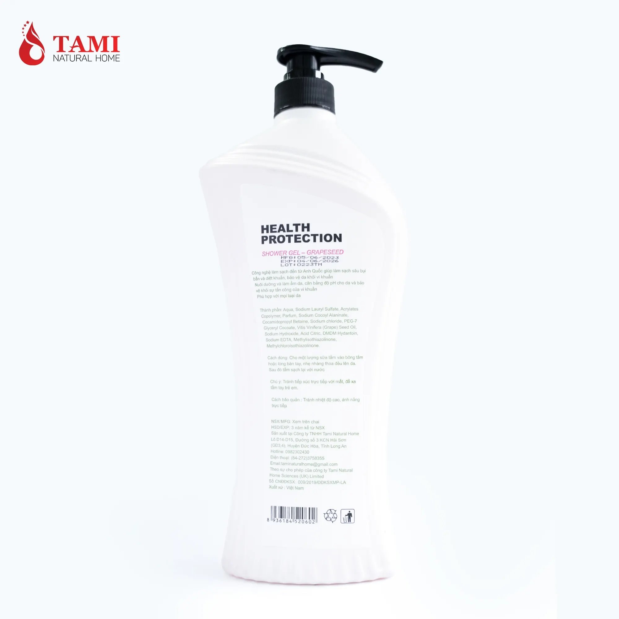 Wholesale Price Vietnamese Brand Daily Usage Shower Gel Moisturizing Grape Seed Oil Perfumed Body Wash in Liquid Form Bubbles