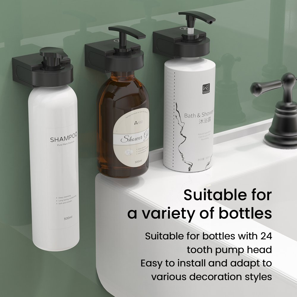 AOLQ Hotel Manual Shower Gel Liquid Shampoo Sanitizer Dispenser Holder Wall Mounted Soap Dispenser With Magnetic Lock