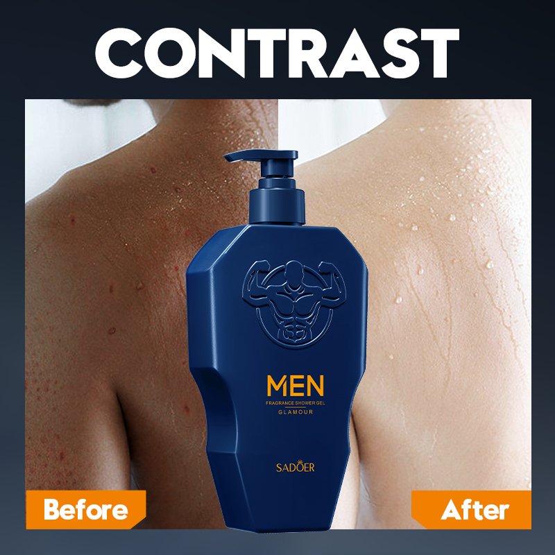500ml New Private Label SADOER Body Care Deep Cleansing Fragrance Shower Gel for Men