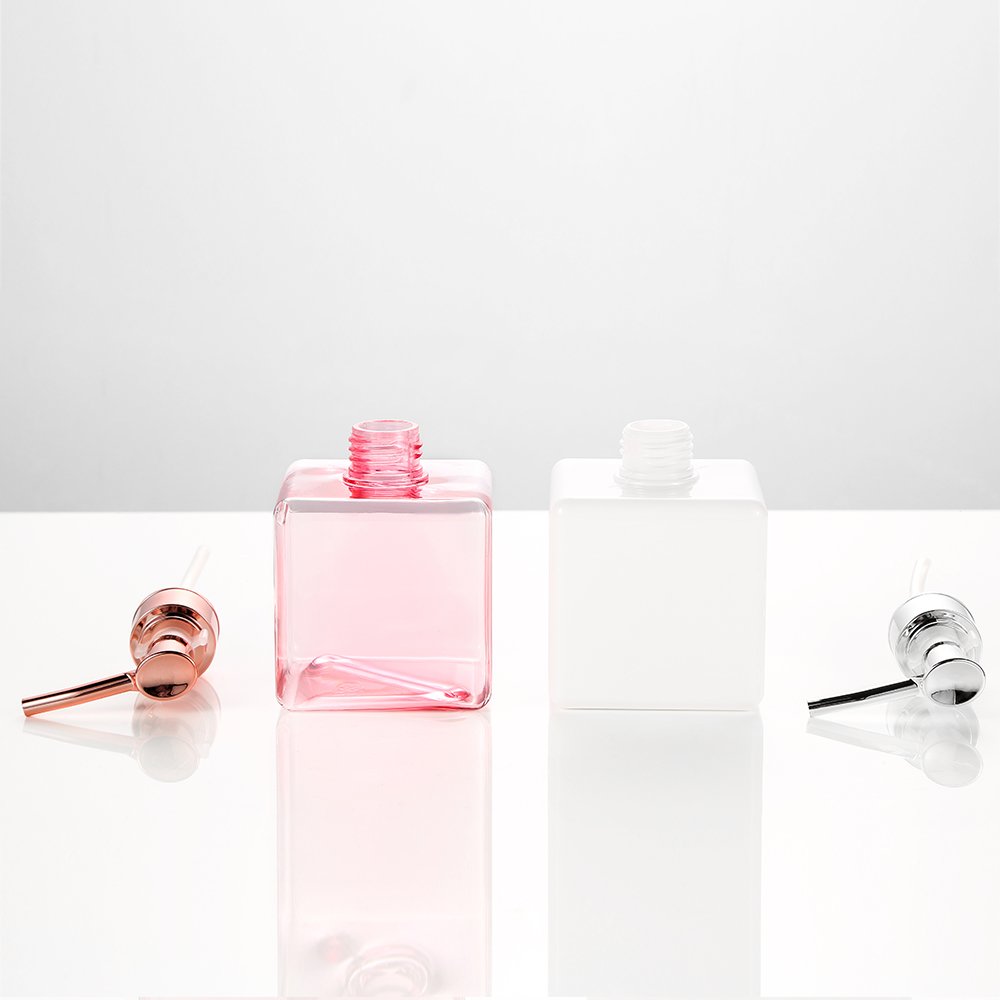 250ml luxury square shampoo body shampoo PETG bottle with lotion pump shower gel bottle luxury plastic shampoo bottle