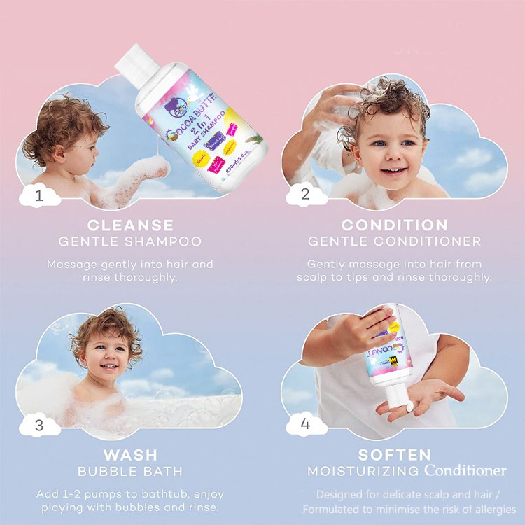 CURLYMOMMY wholesale private label No More Tears formula children kids body wash shower gel