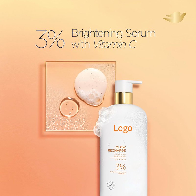 Wholesale Organic Perfume AHA Multi Fruit Vitamin C Exfoliating Whitening Body Wash Shower Gel