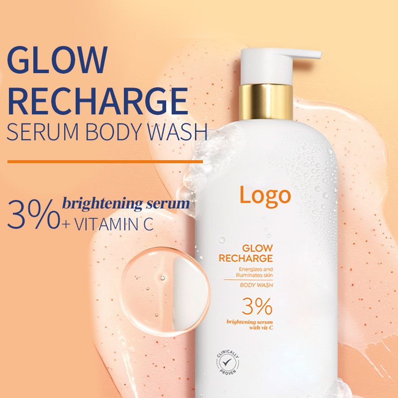 Wholesale Organic Perfume AHA Multi Fruit Vitamin C Exfoliating Whitening Body Wash Shower Gel