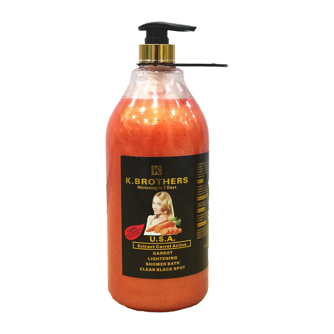 Wholesale body skin care wash perfumed shower gel pawpaw carrot bath whitening shower gel low price k brother