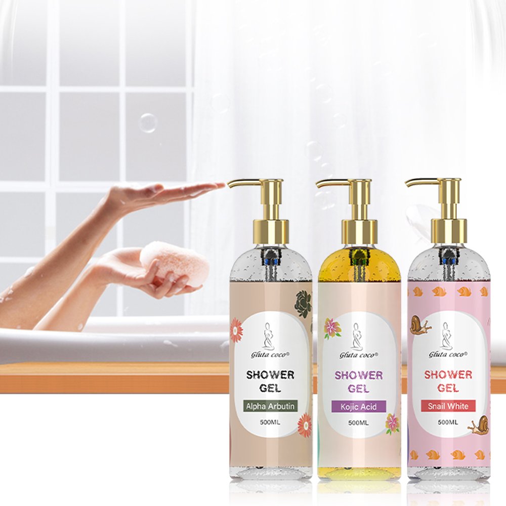 Gluta Coco Mix 7 Strong Whitening Body Shower Gel with Aloe Vera & Arbutin Exfoliating & Whitening Deep Cleaning Body Wash