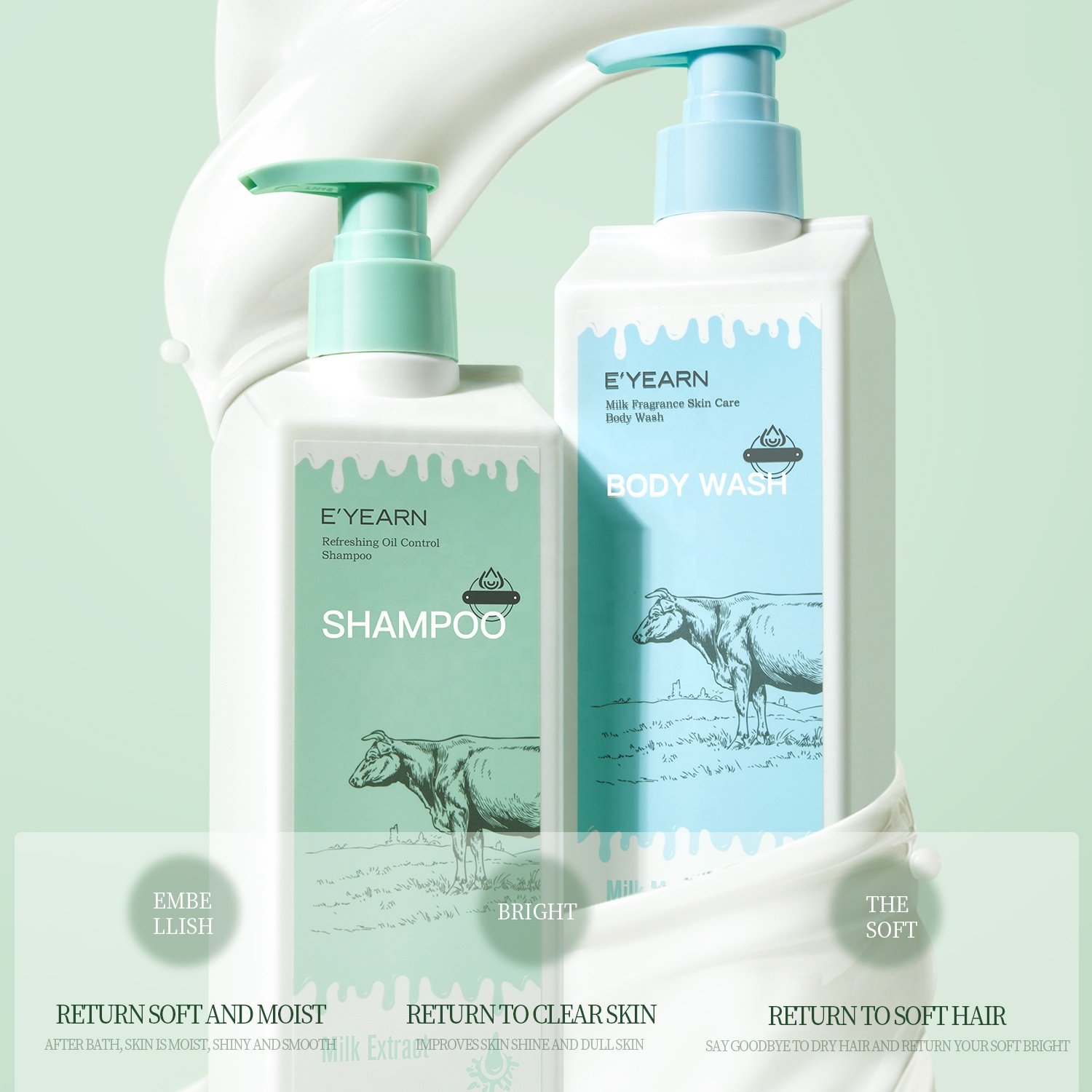 OEM/ODM Hotel Soaps Toiletries Hair & Body Cleansing Set All-In-Kit Personal Care Product w/ Milk Body Lotion Shower Gel Shampoo