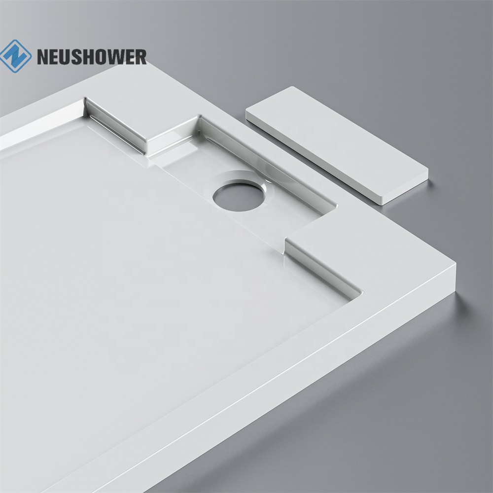 Stone Shower Base Bathroom Shower Tray Solid Surface Shower Pan Anti-slip Resin European CE Graphic Design Modern Style Solid