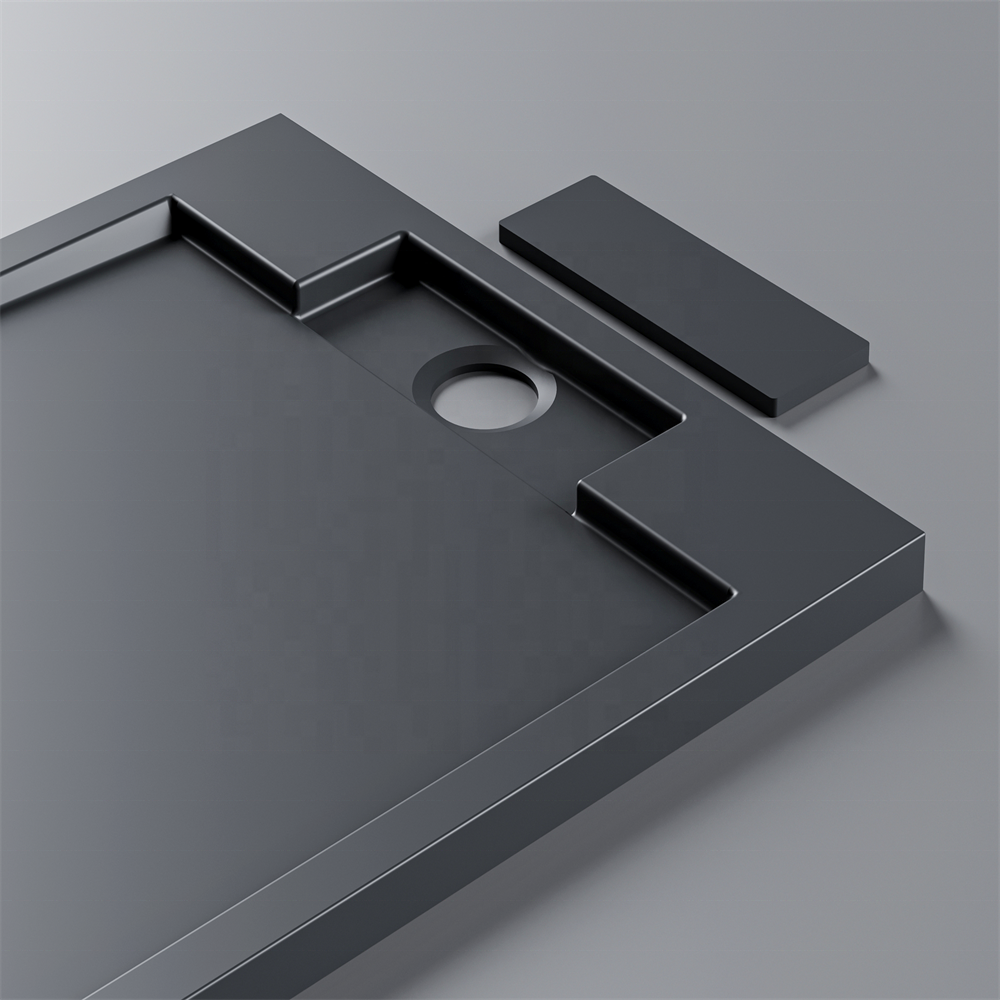 Stone Shower Base Bathroom Shower Tray Solid Surface Shower Pan Anti-slip Resin European CE Graphic Design Modern Style Solid