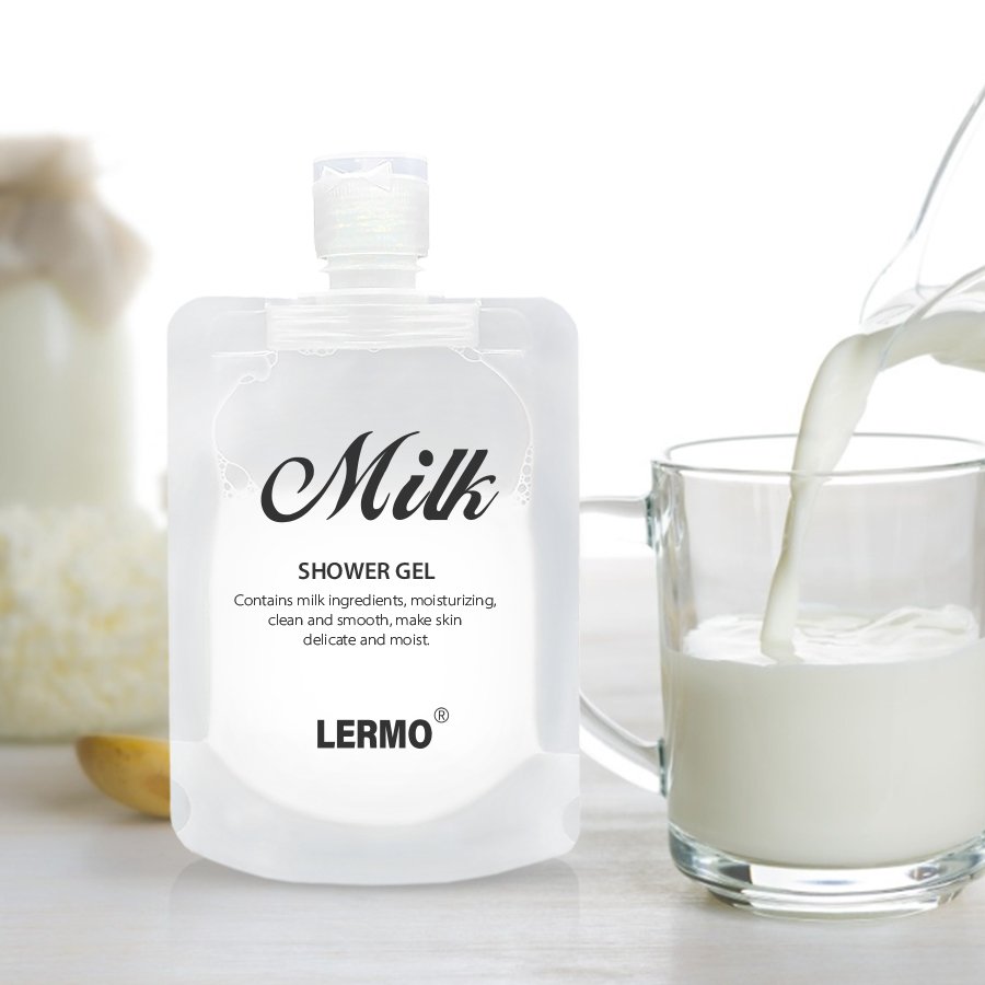 Factory ODM/OEM Mint Lemon Honey Milk Lavender shower gel in bags nourishing and refreshing body wash in bags