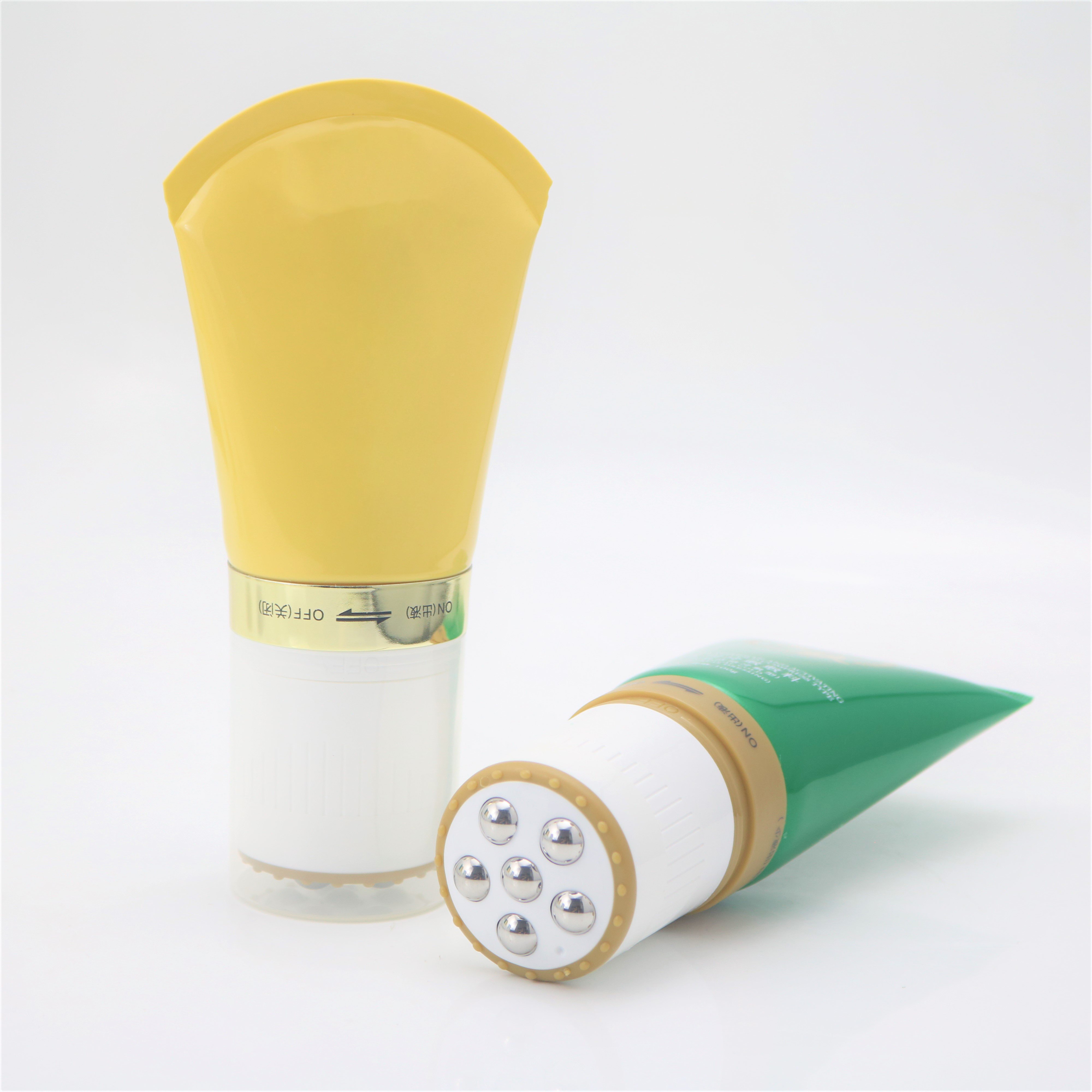 Massage 200ml lotion tubes with 5 roller applicator for body slimming cream shower gel massage tube