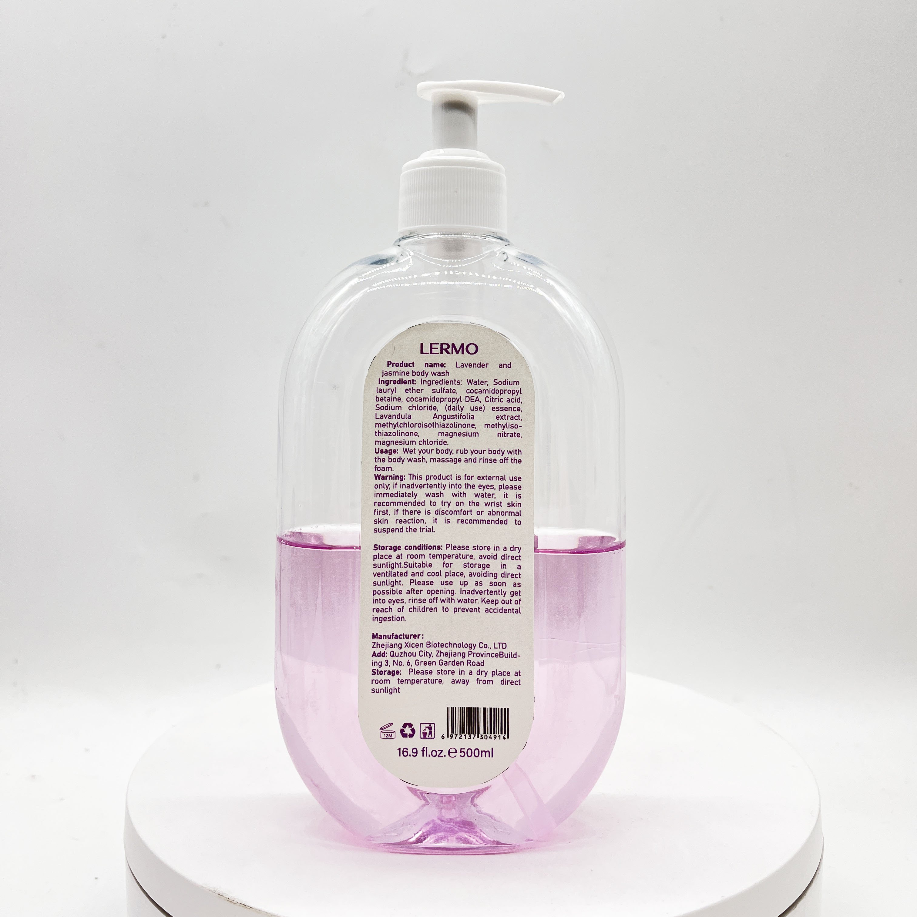 Private label LERMO Delicate smooth Magnolia Denudata shower gel deep cleaning Refreshing body wash for home use