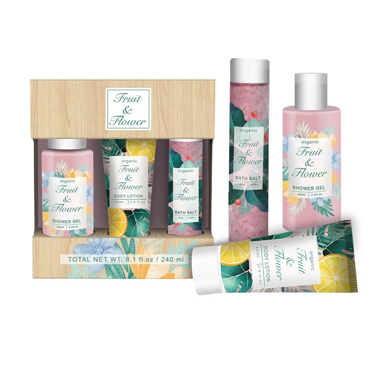 Wholesale Luxury Beauty And Body Care Spa Lotion Shower Gel And Bath Salts Cleaning Whitening Kit & Gift Set In Box For Women