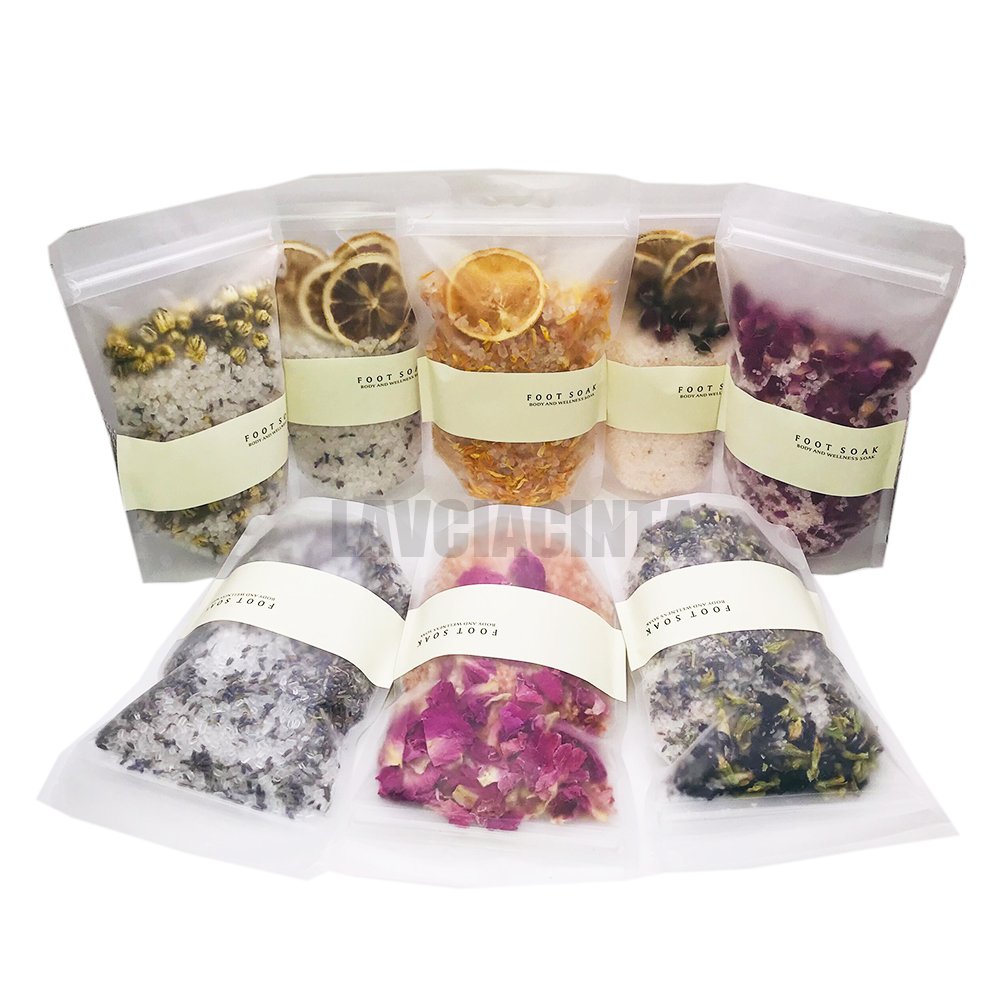 Bath Salt Gift Set Relaxing Spa Salts with Essential Oils Bubble Bath Self Care Gift for Women