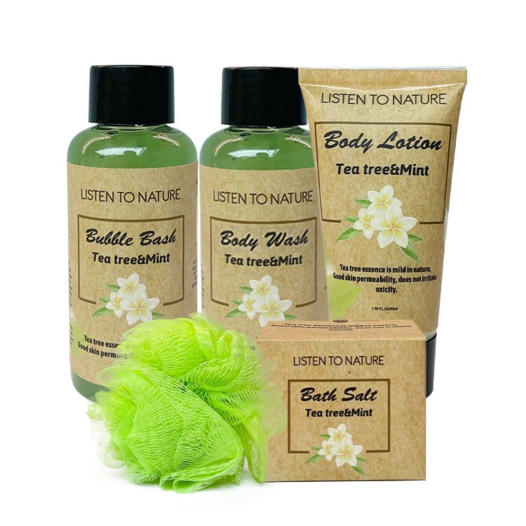 Private Label Wholesale Natural Organic Women Body Care Shower Gel Spa Gift Bath Set