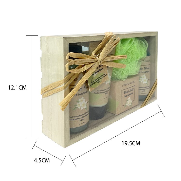 Private Label Wholesale Natural Organic Women Body Care Shower Gel Spa Gift Bath Set