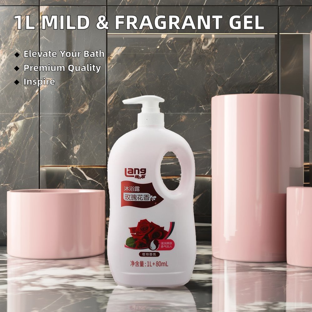 1L New Mild Formula Shower Gel for Home and Hotel Whitening and Moisturizing Smooth and Fragrant Bubble Bath Experience