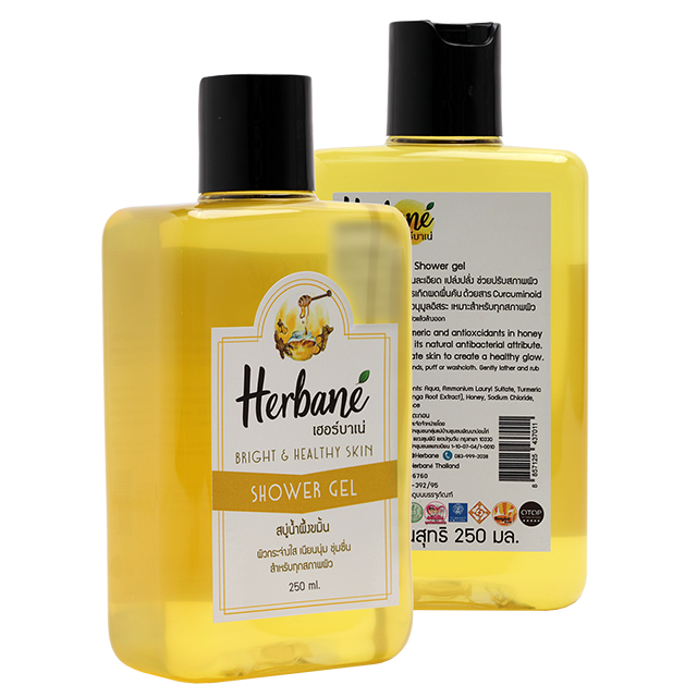 Thailand's Natural Herbal Honey Turmeric Shower Gel 250 ML Liquid Soap for Brighter & Healthier Skin Complexion-Bath Product