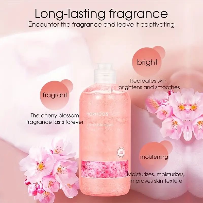 Cherry Blossom Shower Gel 350ml Advanced Pink Petal Customized Wholesale Room Transparent Gel
