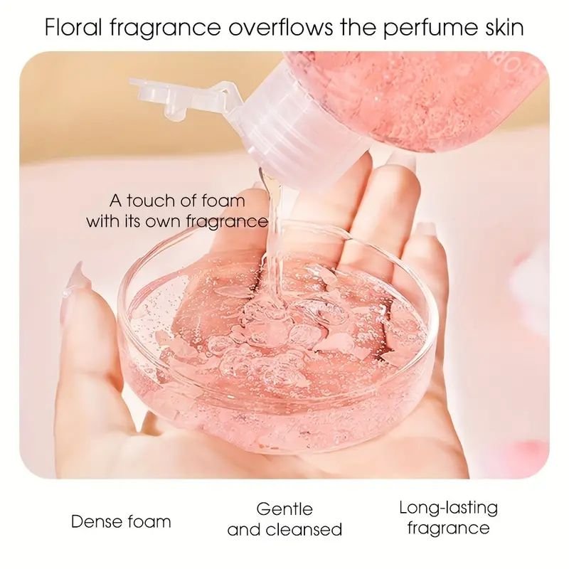 Cherry Blossom Shower Gel 350ml Advanced Pink Petal Customized Wholesale Room Transparent Gel