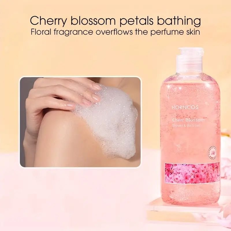Cherry Blossom Shower Gel 350ml Advanced Pink Petal Customized Wholesale Room Transparent Gel