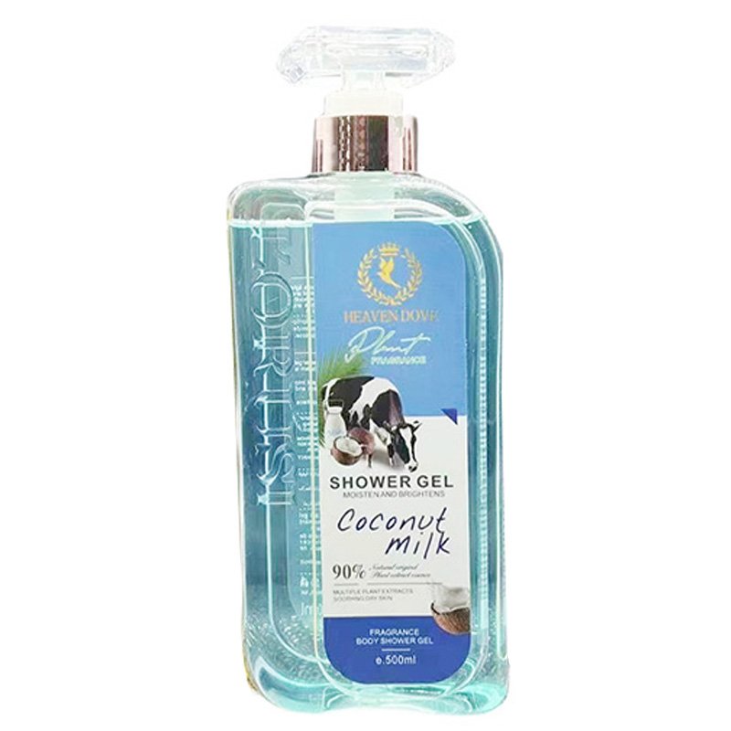 Private Label 500ml Honey Egg Kojic Acid Coconut Milk Moisturizing Whitening Peach Rose Body Wash Shower Gel