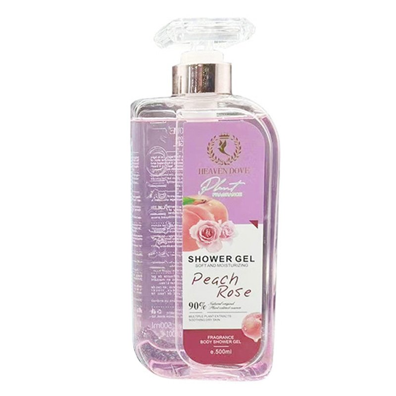 Private Label 500ml Honey Egg Kojic Acid Coconut Milk Moisturizing Whitening Peach Rose Body Wash Shower Gel
