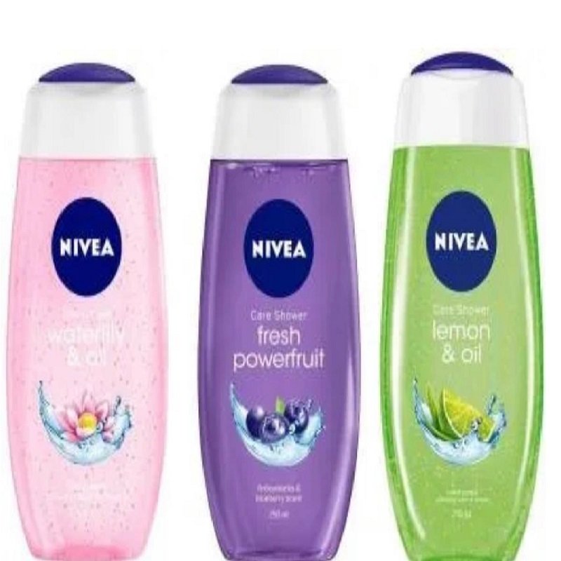 Nivea Women's Refreshing Lemon & Oil Shower Gel Body Wash in Transparent 250ml & 125ml Sizes for Adults