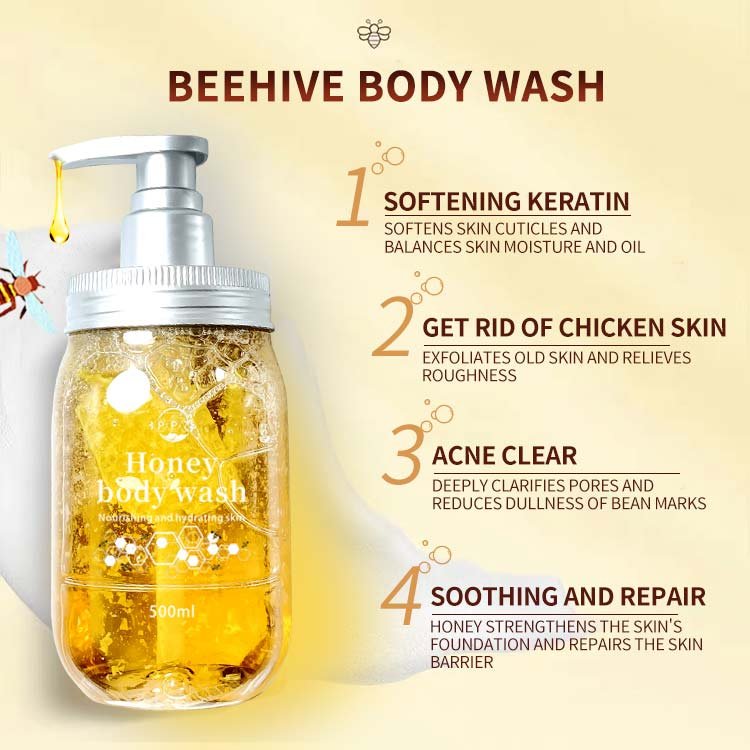 New Product Honey Body Wash Perfumed Shower Gel For Skin Cleansing Moisturizing Nourishing Bath Products For Adults