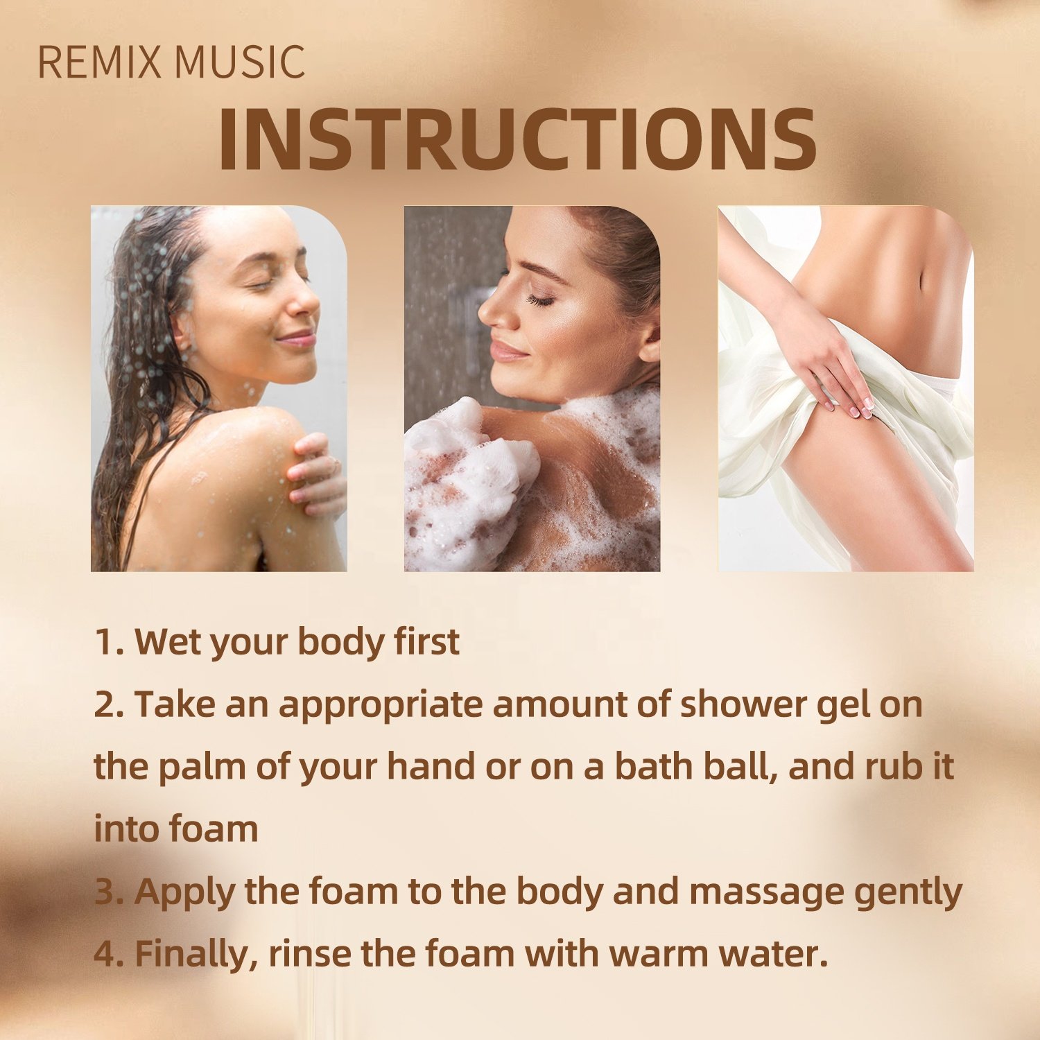 Body Wash Whitening Moisturizing Exfoliating Scrub Bath Liquid Soap Skin Care Shower Gel Adults Female Soothing Gel Washing Gel