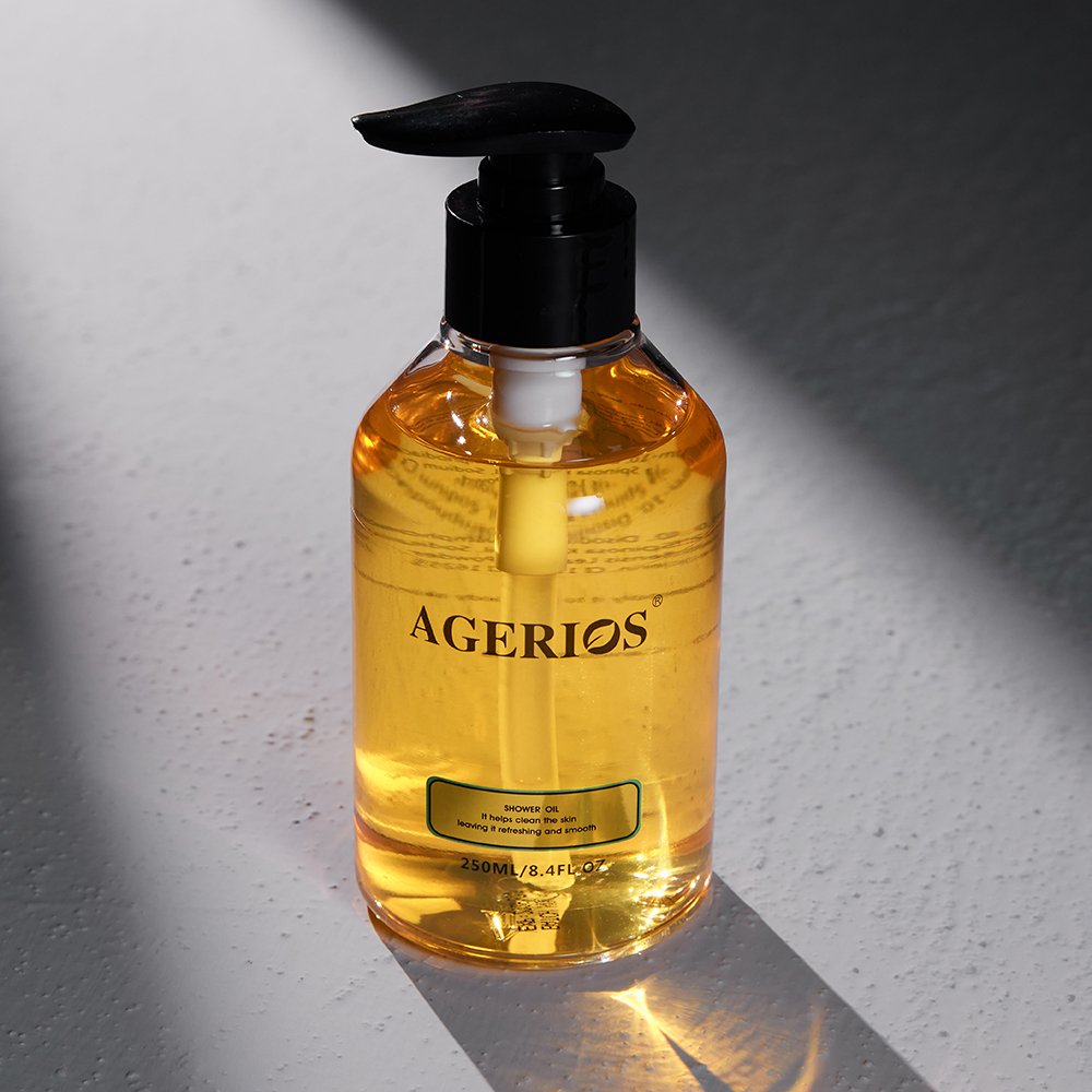 Agerios High Class Bath Oil Golden Shower gel Moisturizing Bath Hydrating Dry Skin Body Wash Cleansing Smooth Skin