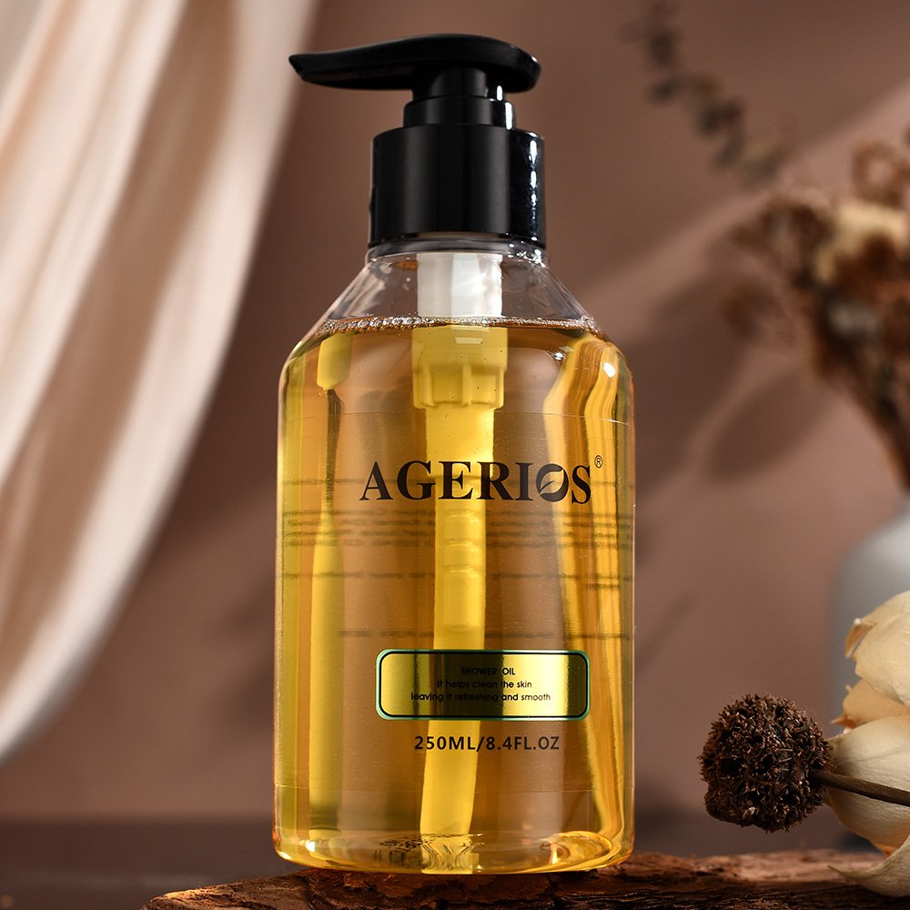Agerios High Class Bath Oil Golden Shower gel Moisturizing Bath Hydrating Dry Skin Body Wash Cleansing Smooth Skin