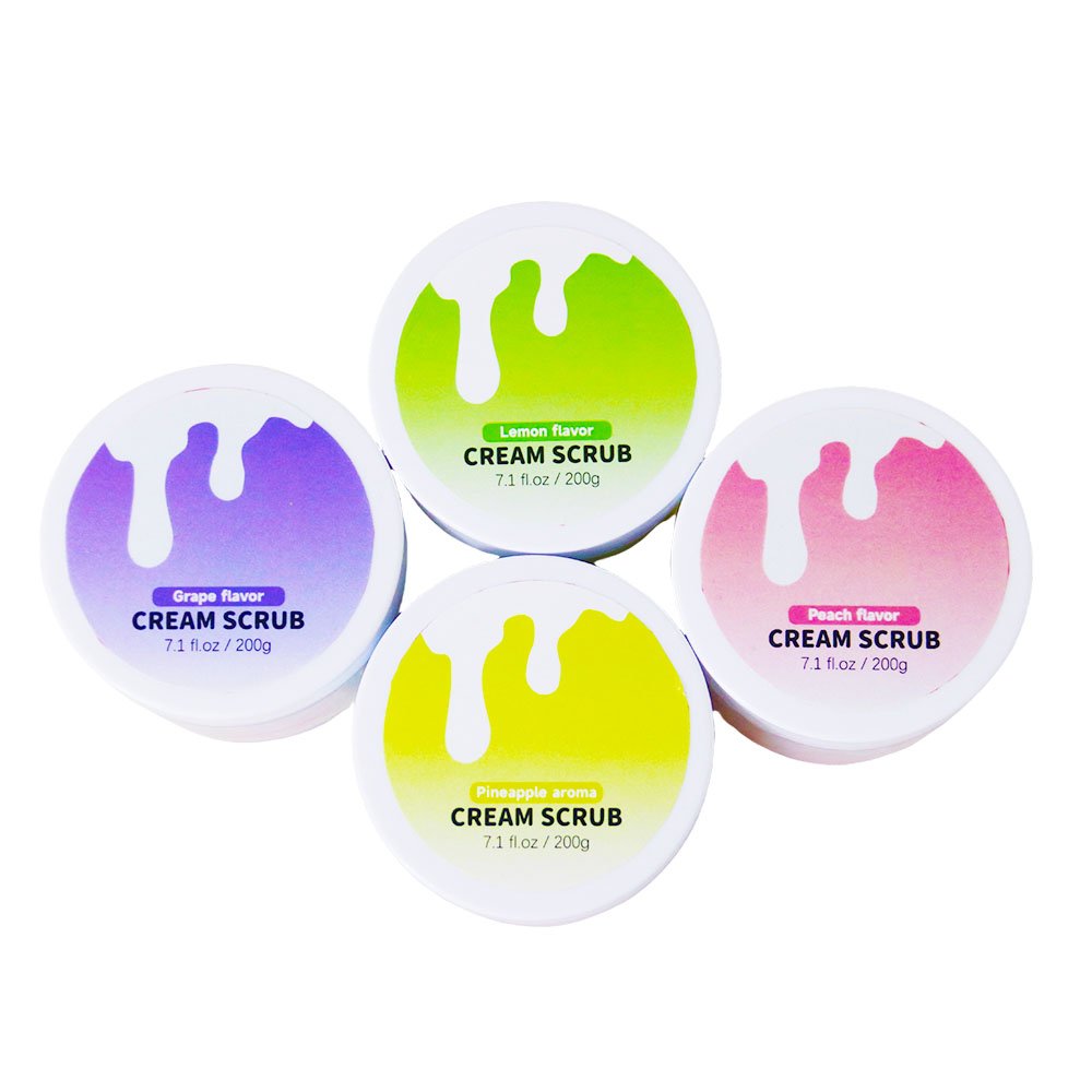 Wholesale OEM ODM Custom Logo Natural Lightening Shower Gel Cleaning Fruity Exfoliating Whitening Body Scrub Bubble Whipped Soap