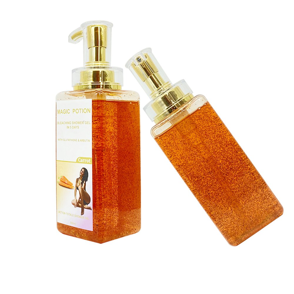 Magic Potion Glutathio Customize Organic Whole Body for Exfoliating & Bleaching 100% Carrot Orange Shower gel 500ml