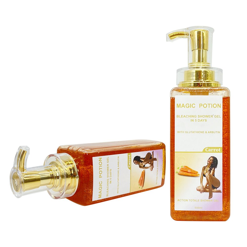Magic Potion Glutathio Customize Organic Whole Body for Exfoliating & Bleaching 100% Carrot Orange Shower gel 500ml