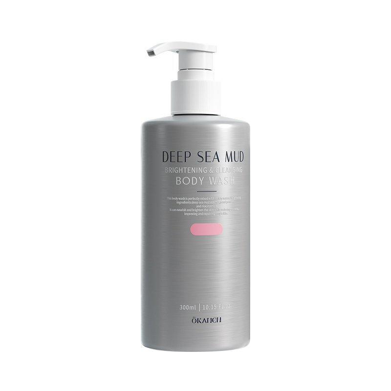Wholesale Private Label Volcanic Mud Shower Gel, Body Care Wash, Whitening And Moisturizing Bath Liquid 300ml.