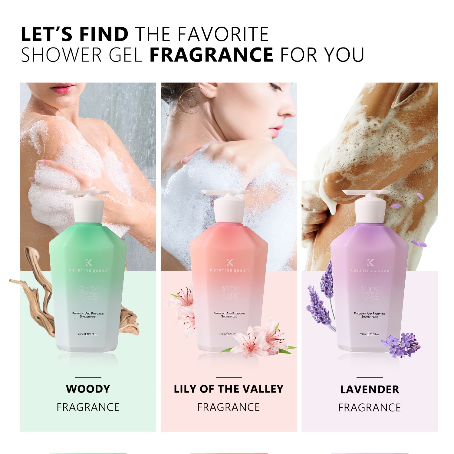 Private Label Shower Gel High Quality Body Wash Various Flavors Fragrance Retention Gel Skin Care Moisturizing Gentle Hydrating