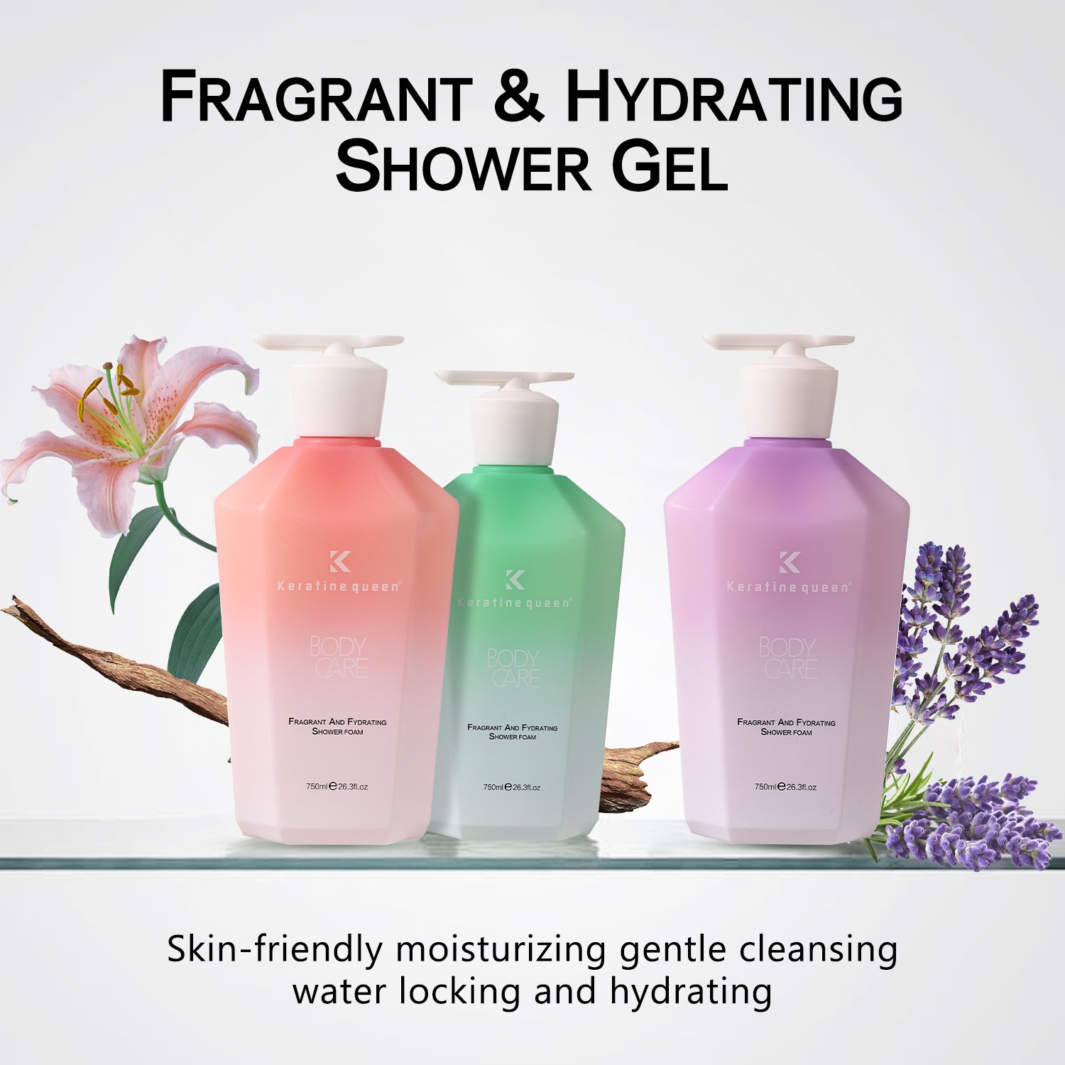 Private Label Shower Gel High Quality Body Wash Various Flavors Fragrance Retention Gel Skin Care Moisturizing Gentle Hydrating