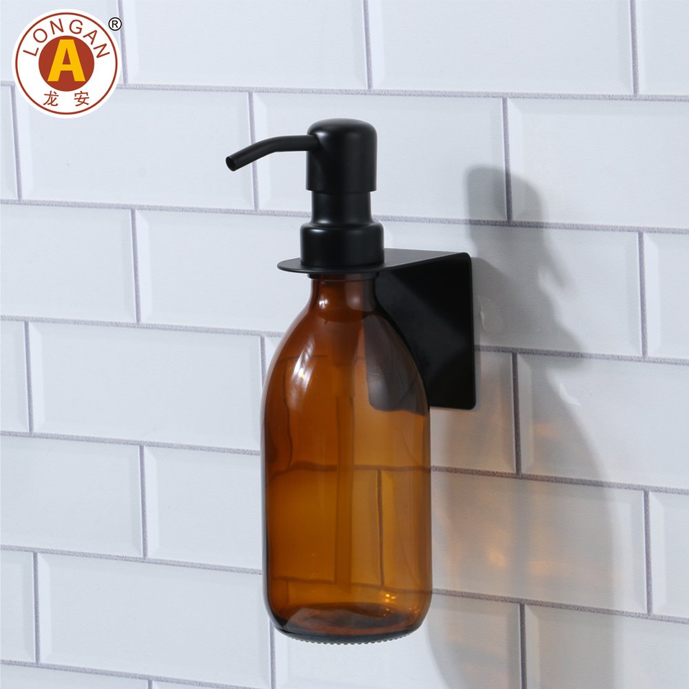 Commercial Wall Mounted Dispenser Gel Wireking Bathroom Shampoo Shower Gel Dispensers Glass Bottle Holder And Shampoo Holder