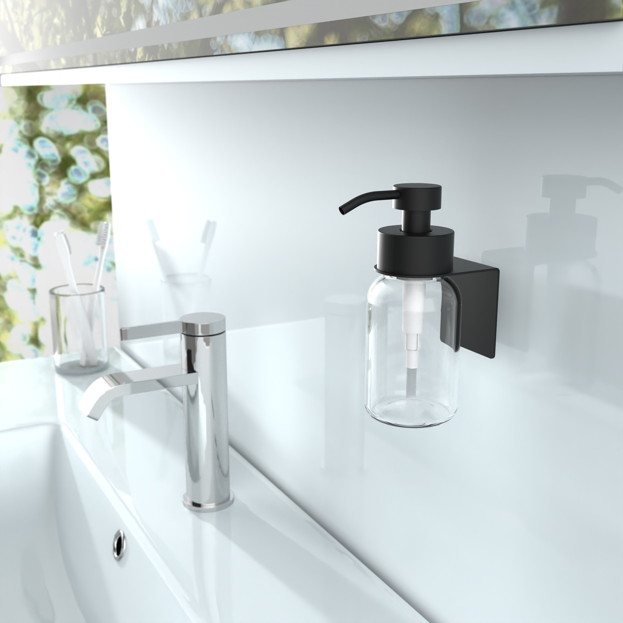 Commercial Wall Mounted Dispenser Gel Wireking Bathroom Shampoo Shower Gel Dispensers Glass Bottle Holder And Shampoo Holder
