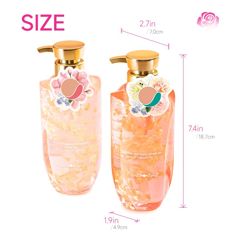 Bodywash Private Label Skin Smooth Refresh Body Wash Scrub Exfoliating Flower Shower Gel