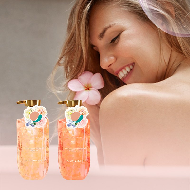 Bodywash Private Label Skin Smooth Refresh Body Wash Scrub Exfoliating Flower Shower Gel