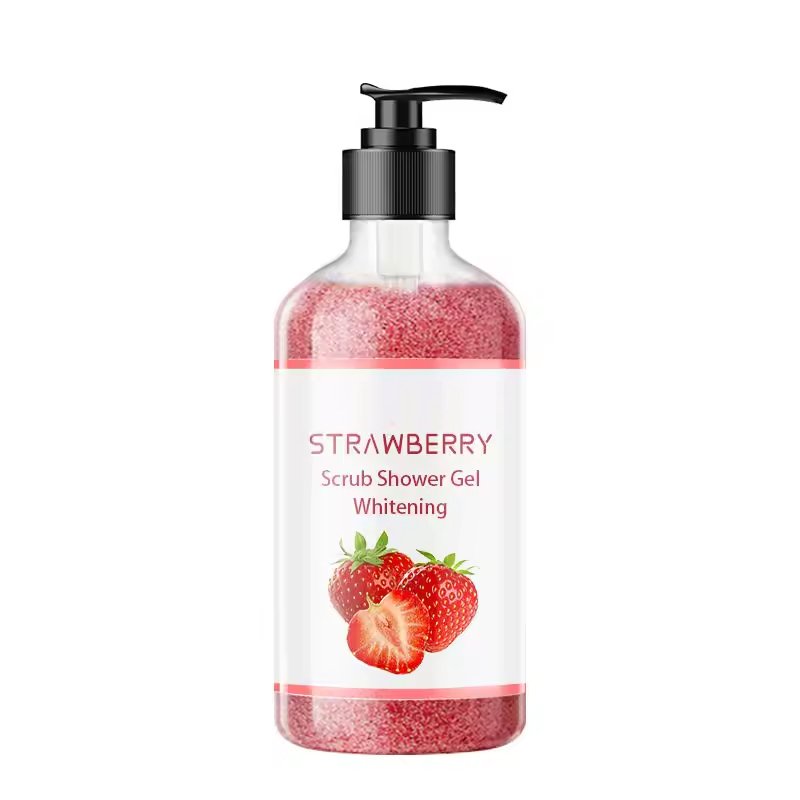 Deep Cleansing Fruit Perfume Scrub Body Wash Gentle Exfoliating Long Lasting Fragrance Scrub Shower Gel
