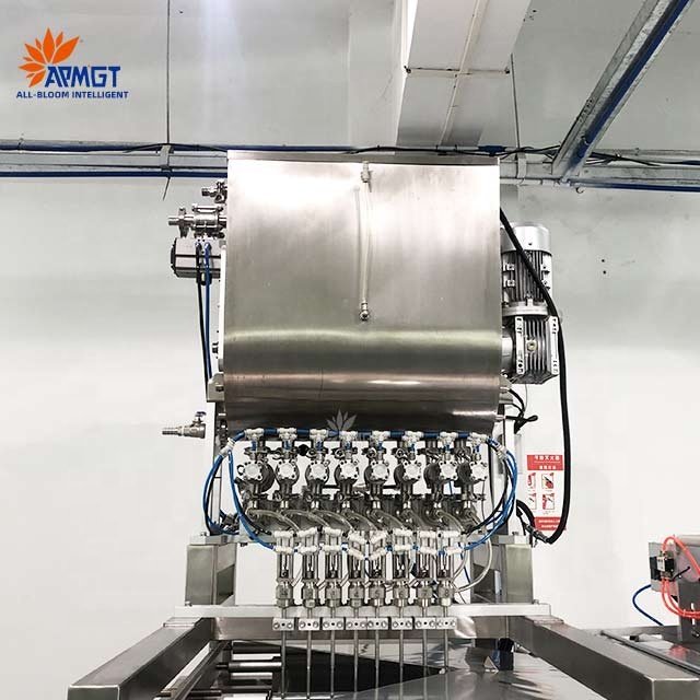 Multi-lane 4 side sealing shower gel sachet flower grower liquid Laundry detergent, softener,cosmetic cream packing machine