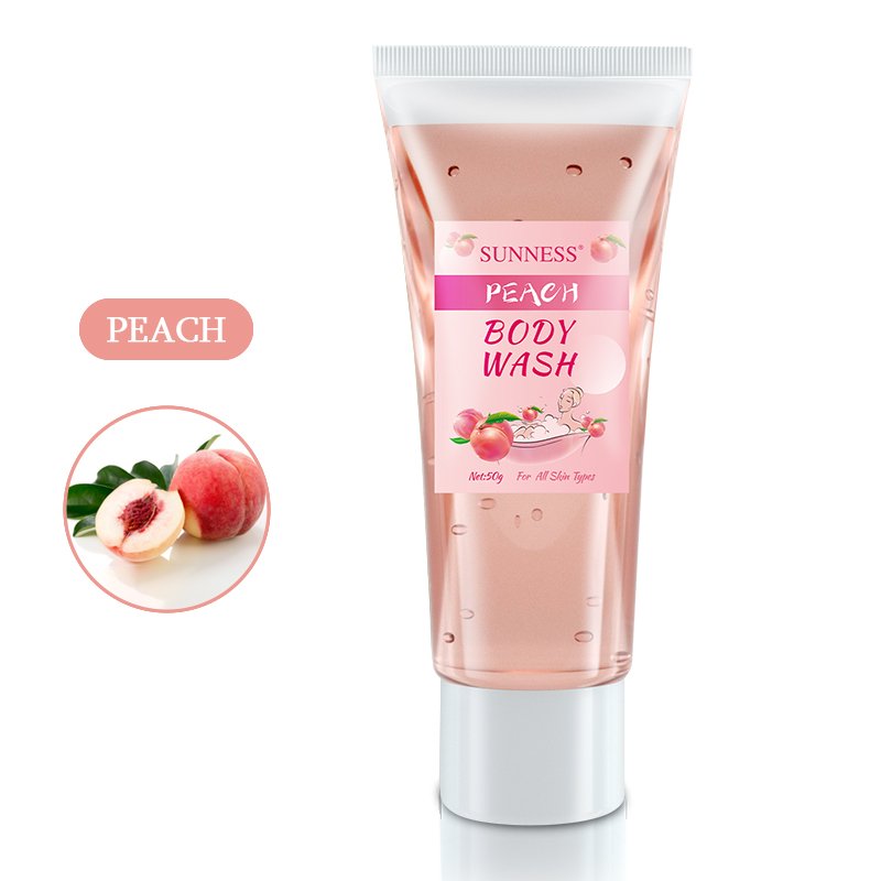 Suness Travel Size 50g Transparent Tube Refreshing Body Wash Shower Gel