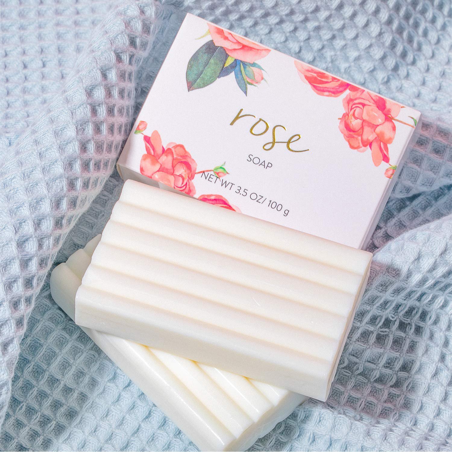 5 Pcs Hydrating Moisturizing Vegan Skincare Treats Self Care Kit Shower Gel Soap Lotion Sets Rose Bath Sets for Women