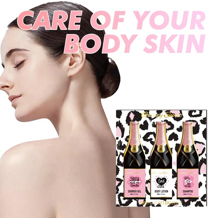 OEM Wholesale Shower Gel Body Lotion Shampoo Cleansing Aromatic Moisturizing Nourishing Body Care Gift Set