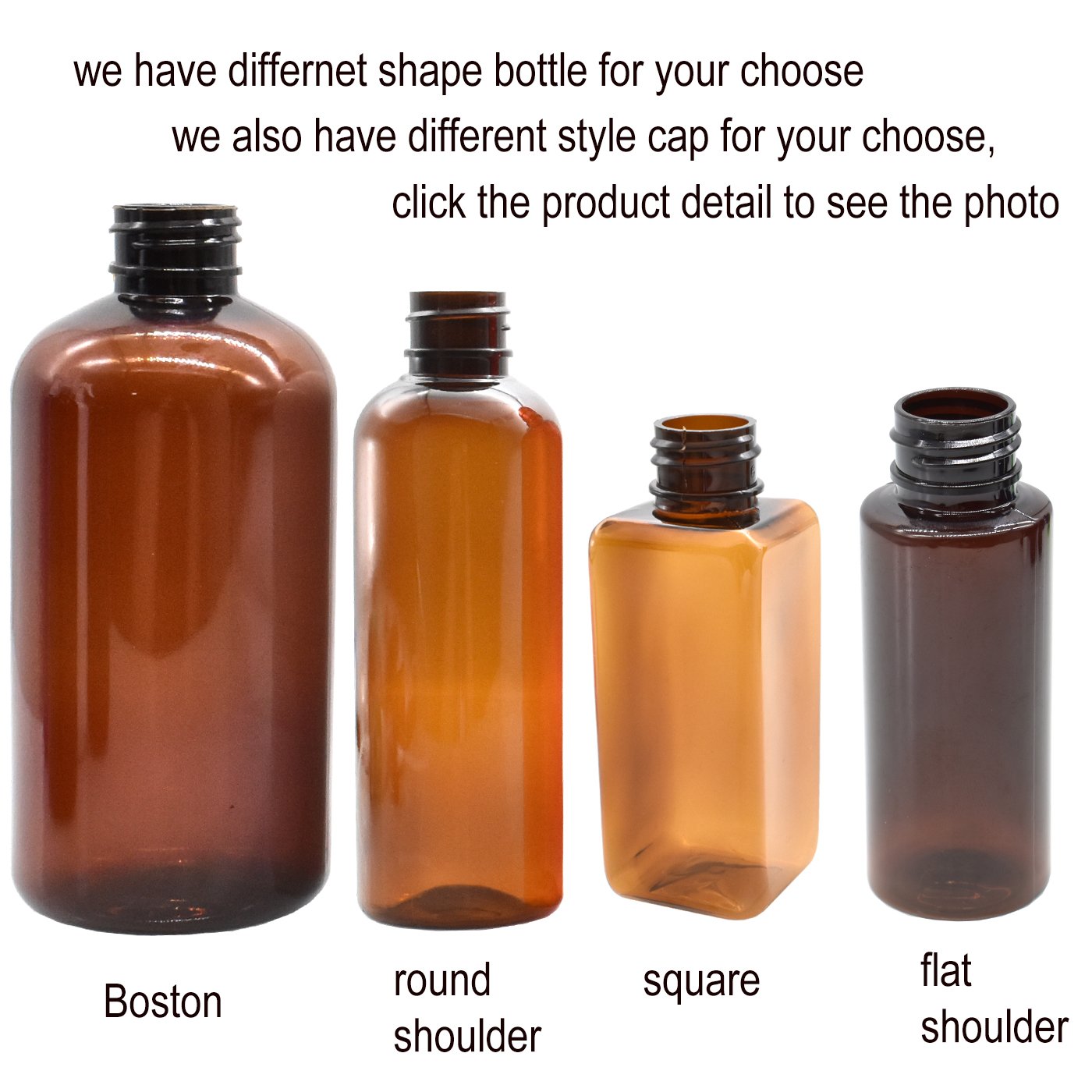 customized 15ml 30ml 50ml 60ml 100ml 150ml 250ml 500ml cosmetic lotion plastic shampoo bottle with press disc cap