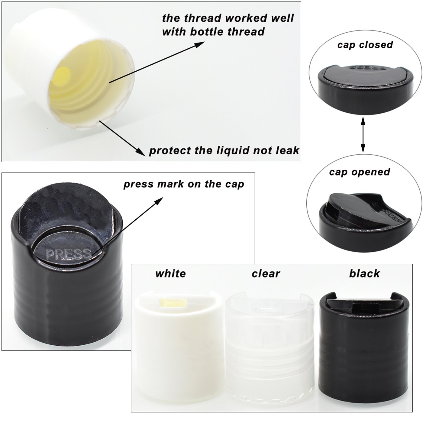 customized 15ml 30ml 50ml 60ml 100ml 150ml 250ml 500ml cosmetic lotion plastic shampoo bottle with press disc cap